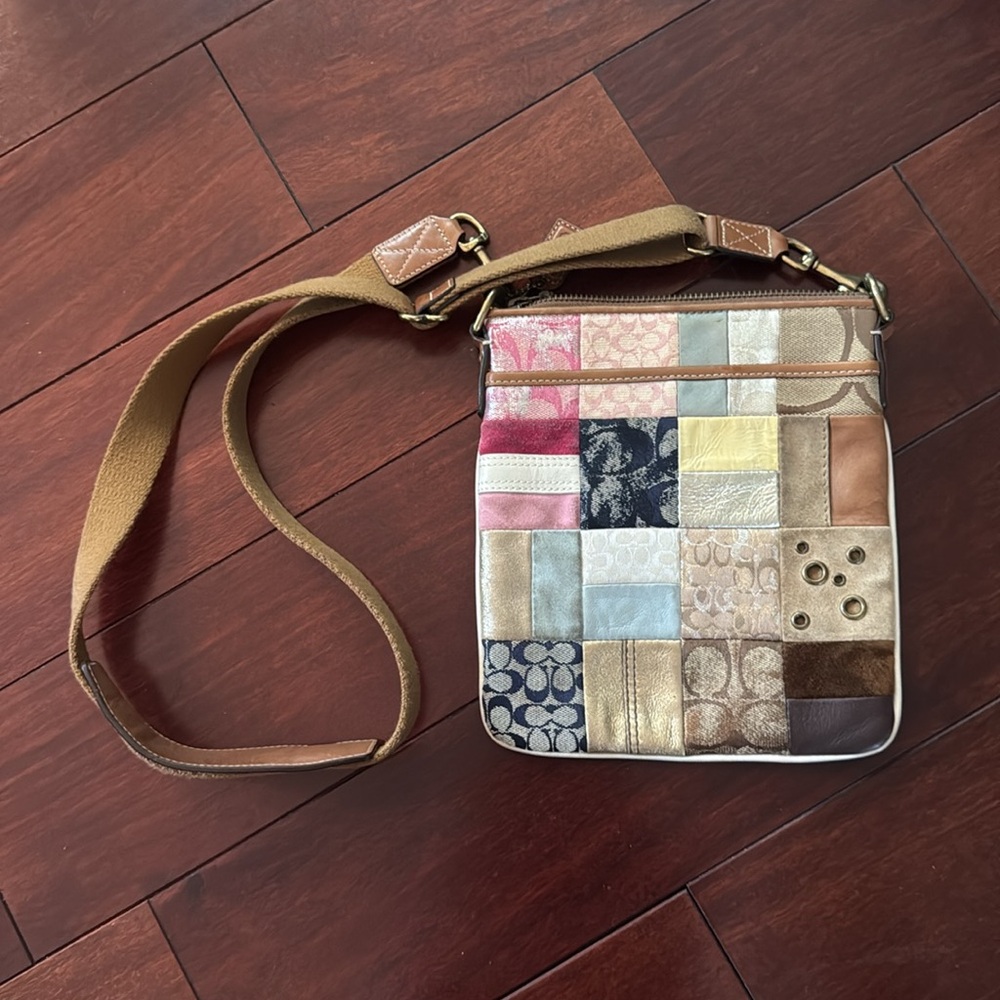 Like new patchwork Coach bag